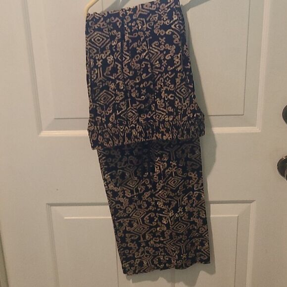 Small Black, Brown and Cream Ruth Norman New York for Saks Fifth Ave Pant Set - Picture 8 of 8